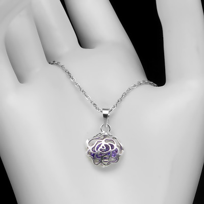 Dây Và Mặt Dây Chuyền Bạc Hiểu Minh DMD268 bông hoa hồng