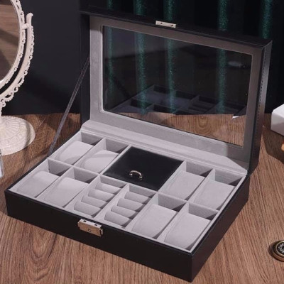 Hộp Đựng Đồng Hồ Trang Sức SAIKE SAIKE S800 Màu Đen