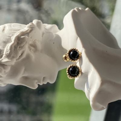 Khuyên Tai Vàng 14K Sunflower (chuôi bi vặn) - MOON Jewelry