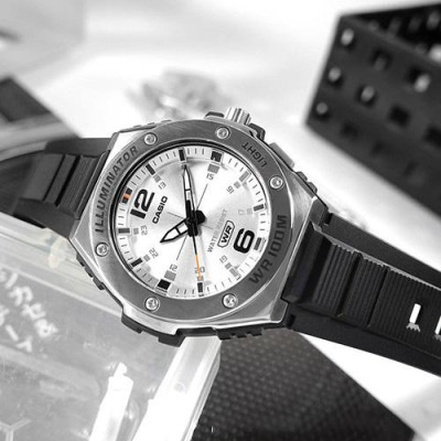 Đồng Hồ Nam Dây Nhựa Casio Standard MWA-100H-7AVDF Chính Hãng - MWA-100H-7A Gờ Kim Loại