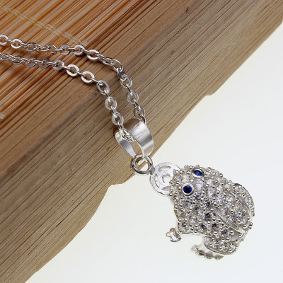 Dây Và Mặt Dây Chuyền Bạc Hiểu Minh DMD242s cóc ngậm tiền bạc ý