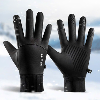 Găng tay nam mùa đông chống nước tốt cảm ứng điện thoại lót nỉ lông giữ ấm khi đi xe máy, đi phượt, lẹo núi,...GTN69