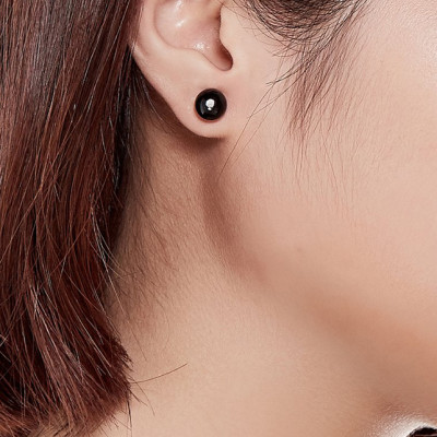 Bộ Bông Tai Và Mặt Dây Chuyền Đá Obsidian Ngọc Quý Gemstones BT5