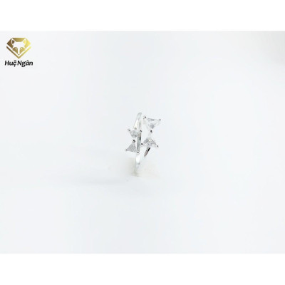 Nhẫn bạc Ý 925 Huệ Ngân - Nơ Đôi Xinh Xắn YCXJ345