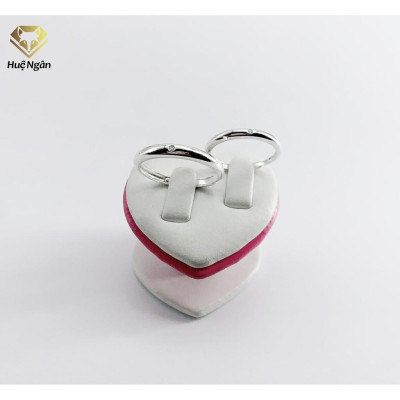 Nhẫn đôi bạc Ý 925 Huệ Ngân - Tình Yêu thuần khiết RR1735