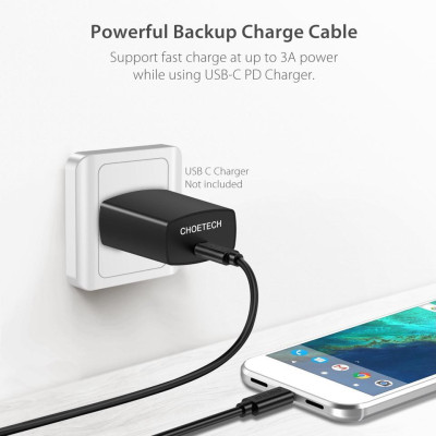Dây cáp sạc nhanh Type-C dài 2m hiệu CHOETECH CC003 Type C to Type C PD truyền data tốc độ cao cho Smartphone / Tablet / Macbook / Laptop Type C - Hàng chính hãng