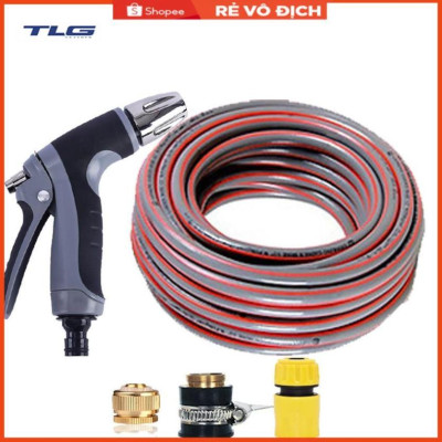 Bộ dây và vòi xịt rửa xe tưới cây tăng áp 3-5m(cút nhựa nối đồng nhựa) 206817