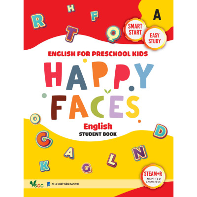 Sách Tiếng Anh mẫu giáo cho trẻ từ 3 đến 4 tuổi Happy Faces Level A (bộ 3 môn)