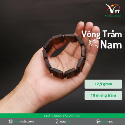 Vòng Tay Trầm Hương Nam - Trầm Chìm Thiên Nhiên - Cá Tính Mạnh Mẽ