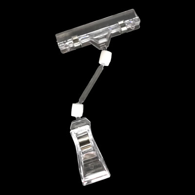 Kẹp nhựa JE011 21cm 2 đầu trắng trong [4] - Bịch (4)