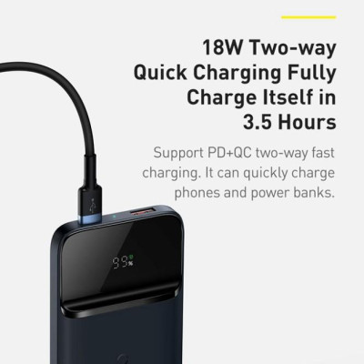 Sạc dự phòng không dây nam châm Baseus PPCXW10 10000mAh Sạc Nhanh 20W Cho Iphone 12- Hàng chính hãng.