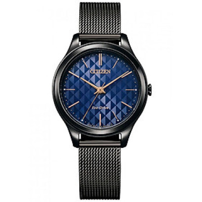 Đồng Hồ Nữ Citizen Dây Thép Không Gỉ EM0505-88L - Mặt Xanh