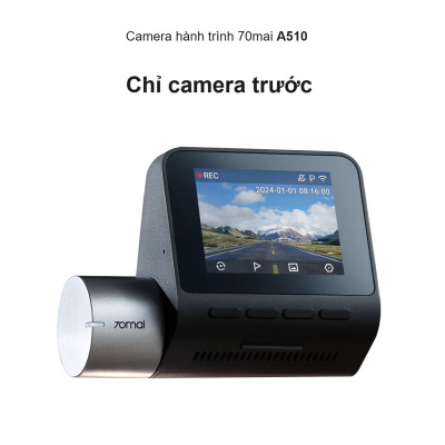 Camera hành trình 70mai A510 cảnh báo an toàn ADAS, 4G, GPS, độ phân giải 3K HDR sắc nét - Hàng chính hãng