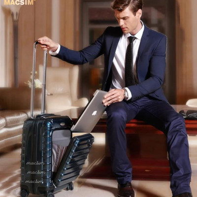 Vali cao cấp Macsim Smooire MSSM158 cỡ 20 inch đen - Hàng loại 1
