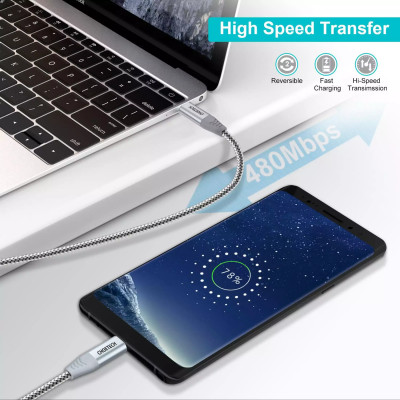 Dây Cáp Sạc Nhanh Type C To C 60W Dài 1.8M, Dây Nylon Dù Sạc Nhanh Cho iPhone 15, iP16, Android CHOETECH CC0005 - Hàng Chính Hãng
