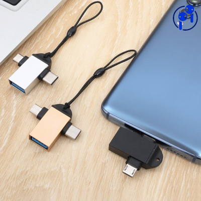 Đầu Chuyển Đổi OTG Cổng Type-C Sang USB 3.0 - Chất Liệu Vỏ Kim Loại Cáp OTG USB Type C to USB 3.0 Đầu Chuyển Đổi USB OTG Type C Tốc Độ Cao Tương Thích Với Điện Thoại Máy Tính Type C Micro Usb sang Usb 3.0 cao cấp tiện dụng Hàng Nhập Khẩu