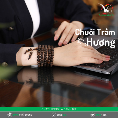 Chuỗi Trầm Hương Thiên Nhiên - Trầm Chìm 108 Hạt