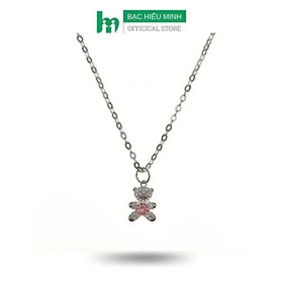 Dây Chuyền Trẻ Em Bạc 925 Hình Mặt Gấu Dễ Thương BẠC HIỂU MINH DTE063