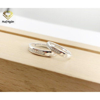 Nhẫn đôi bạc Ý 925 Huệ Ngân - Trái tim yêu thương RR1783