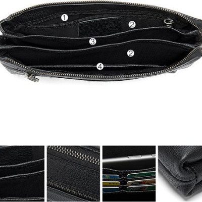 Clutch da bò thật cao cấp BAOHA LEATHER BHM8986 Ví da cầm tay cao cấp.