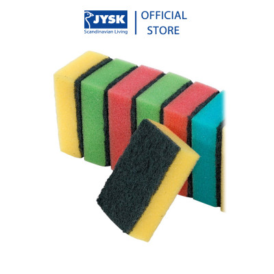 Xơ/mút rửa chén bát | JYSK Kaluka | bộ 10 chiếc | polyester/nylon | R6xD8xC3cm 