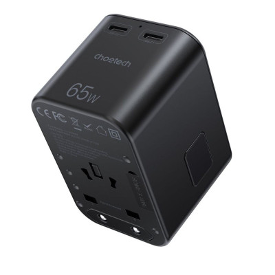 Củ sạc Choetech PD5009 du lịch đa năng công suất cao 65W (2 USB C+ 1 USB A) (Hàng chính hãng)