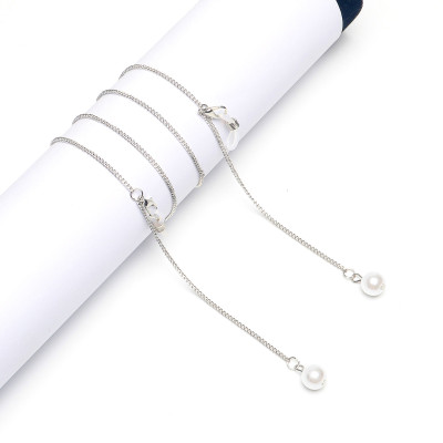 Dây xích đeo mắt kính thả sợi ngọc trai tua rua ấn tượng nổi bật
