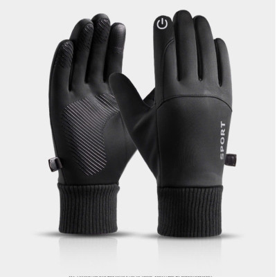 Găng tay nam mùa đông chống nước tốt cảm ứng điện thoại lót nỉ lông giữ ấm khi đi xe máy, đi phượt, lẹo núi,...GTN69