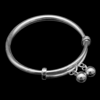 Lắc Tay Lắc Chân Trẻ Em Bạc Hiểu Minh LTE013S kiềng 2 chuông nhỏ