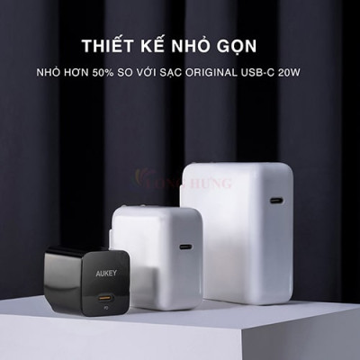 Cốc sạc Aukey Minima 1Type-C 30W PA-Y30S - Hàng chính hãng