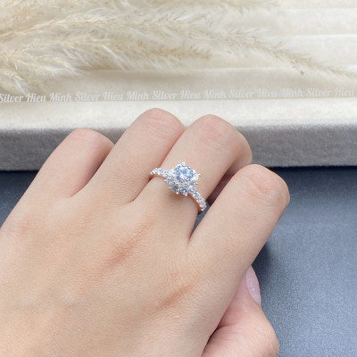  Nhẫn Nữ Bạc Đánh Đá Sang Chảnh Chính Hãng Bạc Hiểu Minh NU517