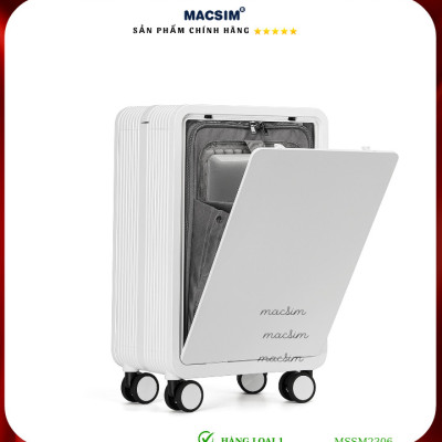 Vali cao cấp Macsim SMLV2306 cỡ 20 inch màu trắng - Hàng loại 1