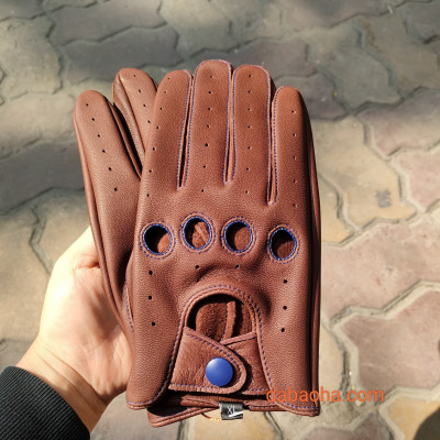 Găng tay nam da cừu nguyên tấm BHYST33 Găng tay lái xe, găng tay phượt