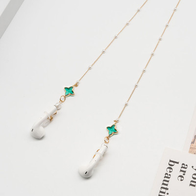 Dây đeo gọng kính chain glasses cỏ bốn lá chuỗi hạt dây chuyền đeo tai nghe airpod đeo khẩu trang mask strap hold new hot trend