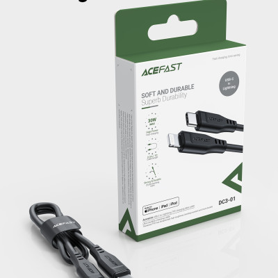 Cáp Acefast USB-C to Light.ning dài 0.3m - DC3-01 Hàng chính hãng Acefast