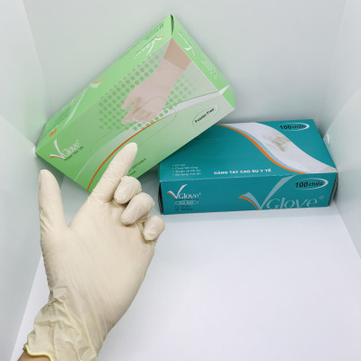 Găng tay y tế hộp 100 cái, bao tay y tế không bột và có bột
