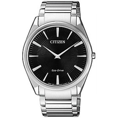 Đồng Hồ Nam Citizen Siêu Mỏng Dây Thép Không Gỉ AR3071-87E - Mặt Đen (Sapphire)