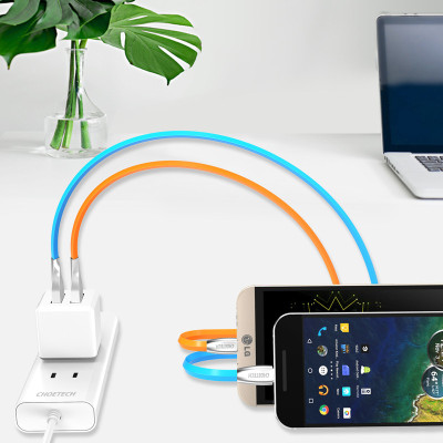 Dây cáp sạc Type-C sạc nhanh 2.4A CHOETECH AC012 cho Smartphone / iPad Pro hỗ trợ truyền dữ liệu 480Mbps  - Hàng nhập khẩu