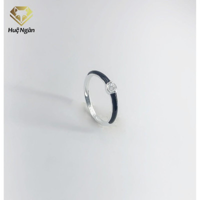 Nhẫn bạc Ý 925 Huệ Ngân- Đính Đá cá tính RR1199