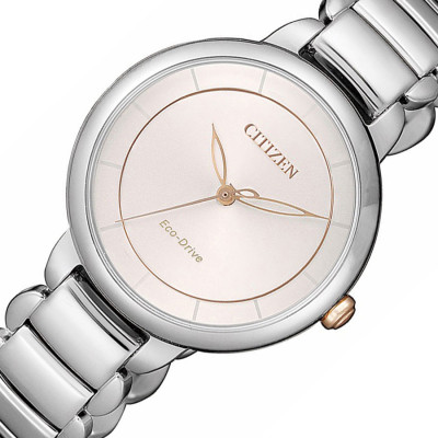 Đồng Hồ Nữ Citizen Dây Thép Không Gỉ EM0676-85X - Mặt Vàng Hồng (Sapphire)