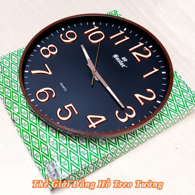Đồng Hồ Treo Tường Cao Cấp DẠ QUANG EASTAR Mặt Tròn Lớn Viền Mỏng 38cm – Số nổi 3D – Máy NHẬT KIM TRÔI - Tặng Pin Maxell - BH 1 Năm - Treo Tường Decor Trang Trí Nhà Cửa