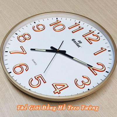 Đồng Hồ KIM TRÔI DẠ QUANG EASTAR Cao Cấp Mặt Tròn Lớn 38 cm – Số nổi 3D - Decor Trang Trí Nhà - Tặng Pin Maxell