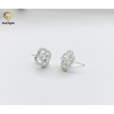 Bông tai bạc Ý 925 Huệ Ngân - Hoa đẹp RYE140148