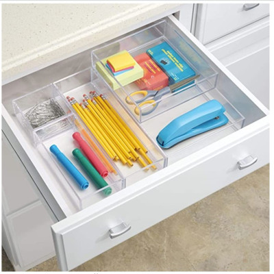 Hộp mica không nắp Enter TB105 285x185x100mm mica dày 3mm, Khay chia ngăn kéo hộc tủ, Khay nhựa đựng đồ dùng