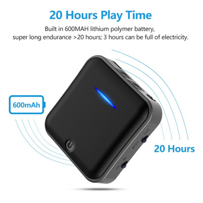 Hàng Chính Hãng - Bộ Thu Phát BT-B19-JA Bluetooth 5.0 Phạm Vi Kết Nối 10m Đa Dạng Kết Nối Toslink SPDIF 3.5mm Pin 600mAh 22-26 Giờ Âm Thanh Hi-Fi Hỗ Trợ Đa Định Dạng SBC Mp3 aptX HD aptX LL aptX Nhỏ Gọn Tiện Lợi Dễ Sử Dụng - ROGTZ