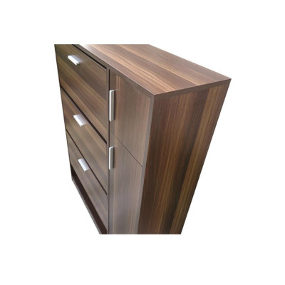 Tủ Giày Hiện Đại Màu Trắng - Nâu Sẩm , Gồm 3 Ngăn Để Giày Có Cánh Lật, 1 Ngăn Để Dép