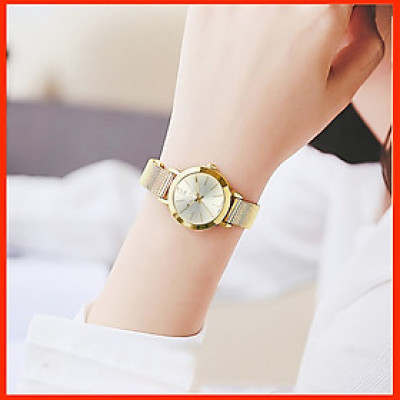 Đồng Hồ Nữ Julius Hàn Quốc JA732D Dây Thép Mesh Thời Thượng Vàng Ánh Kim