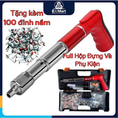 Máy Bắn Đinh Xuyên Bê Tông Sắt Thép – Quà Tặng 100 Đinh & Hộp Phụ Kiện Loại Xịn Siêu Bền