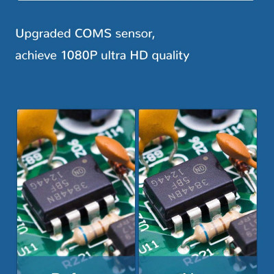 ROGTZ - Kính Hiển Vi Điện Tử Cầm Tay Zoom 1000x 8 Đèn LED - 3 Trong 1 USB/Typec/Micro Cảm Biến CMOS HD 0.3M Phân Giải Cao Lấy Nét Linh Hoạt USB Camera Nội Soi HD Kết Nối Nhiều HĐH Macos/Android/Windows - Hàng Chính Hãng