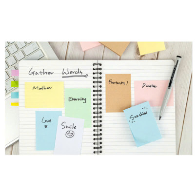 Giấy Dán Ghi Chú Giấy Note Nhiều Màu Sắc Cao Cấp 51x76mm Hàn